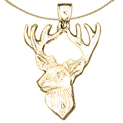 14K or 18K Gold Deer Pendant