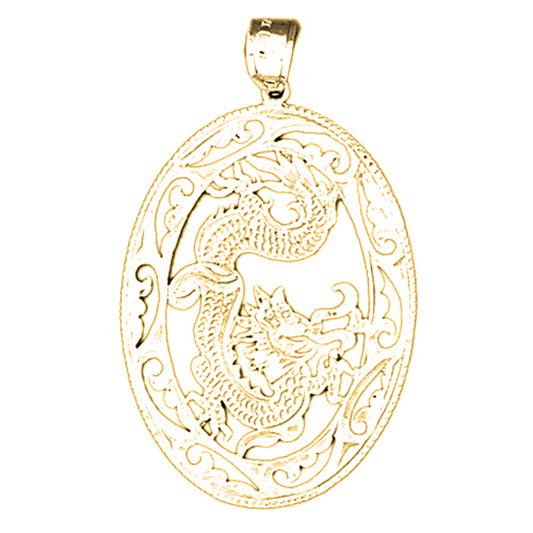 14K or 18K Gold Dragon Pendant