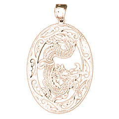 14K or 18K Gold Dragon Pendant