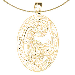 14K or 18K Gold Dragon Pendant