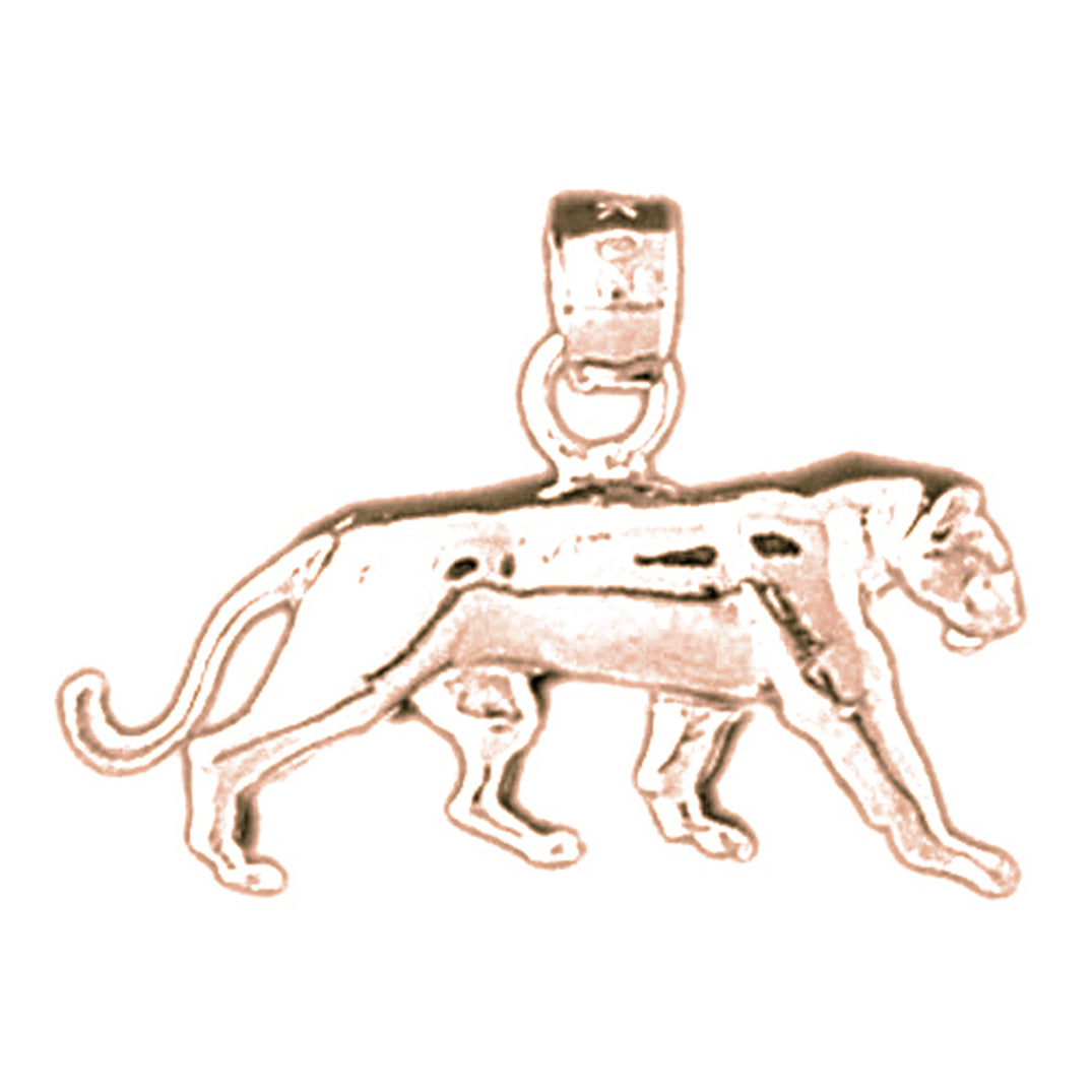 14K or 18K Gold Lion Pendant