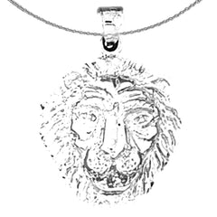 14K or 18K Gold Lion Head Pendant