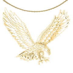 14K or 18K Gold Eagle Pendant