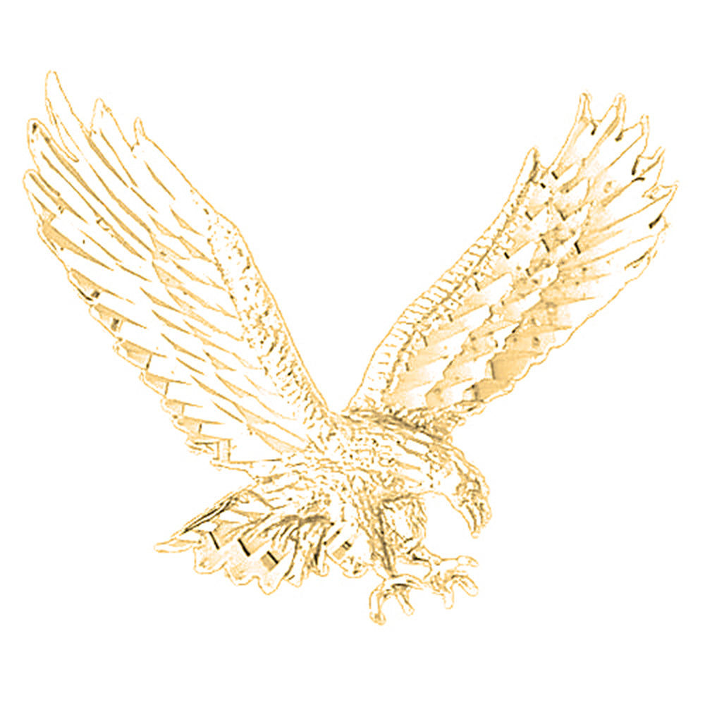 14K or 18K Gold Eagle Pendant