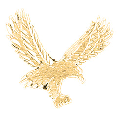 14K or 18K Gold Eagle Pendant