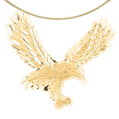 14K or 18K Gold Eagle Pendant