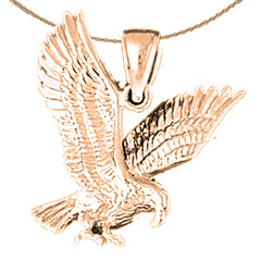 14K oder 18K Gold Adler Anhänger