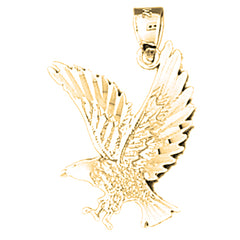 14K or 18K Gold Eagle Pendant