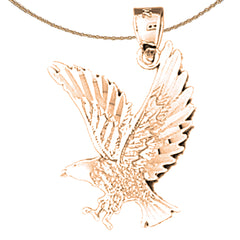 14K or 18K Gold Eagle Pendant