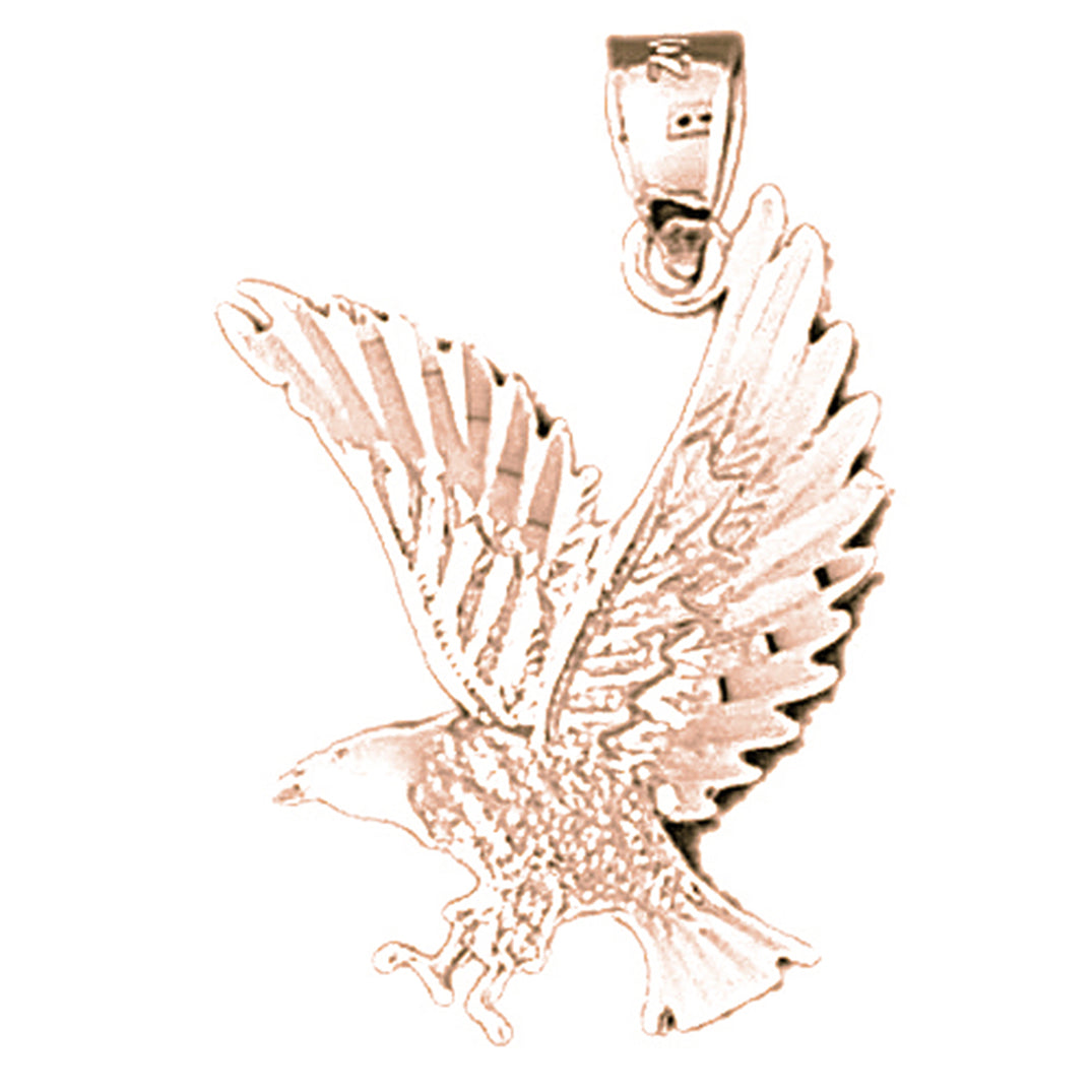 14K or 18K Gold Eagle Pendant