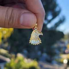 14K or 18K Gold Eagle Head Pendant