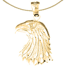 14K or 18K Gold Eagle Head Pendant