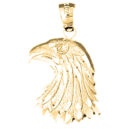 14K or 18K Gold Eagle Head Pendant