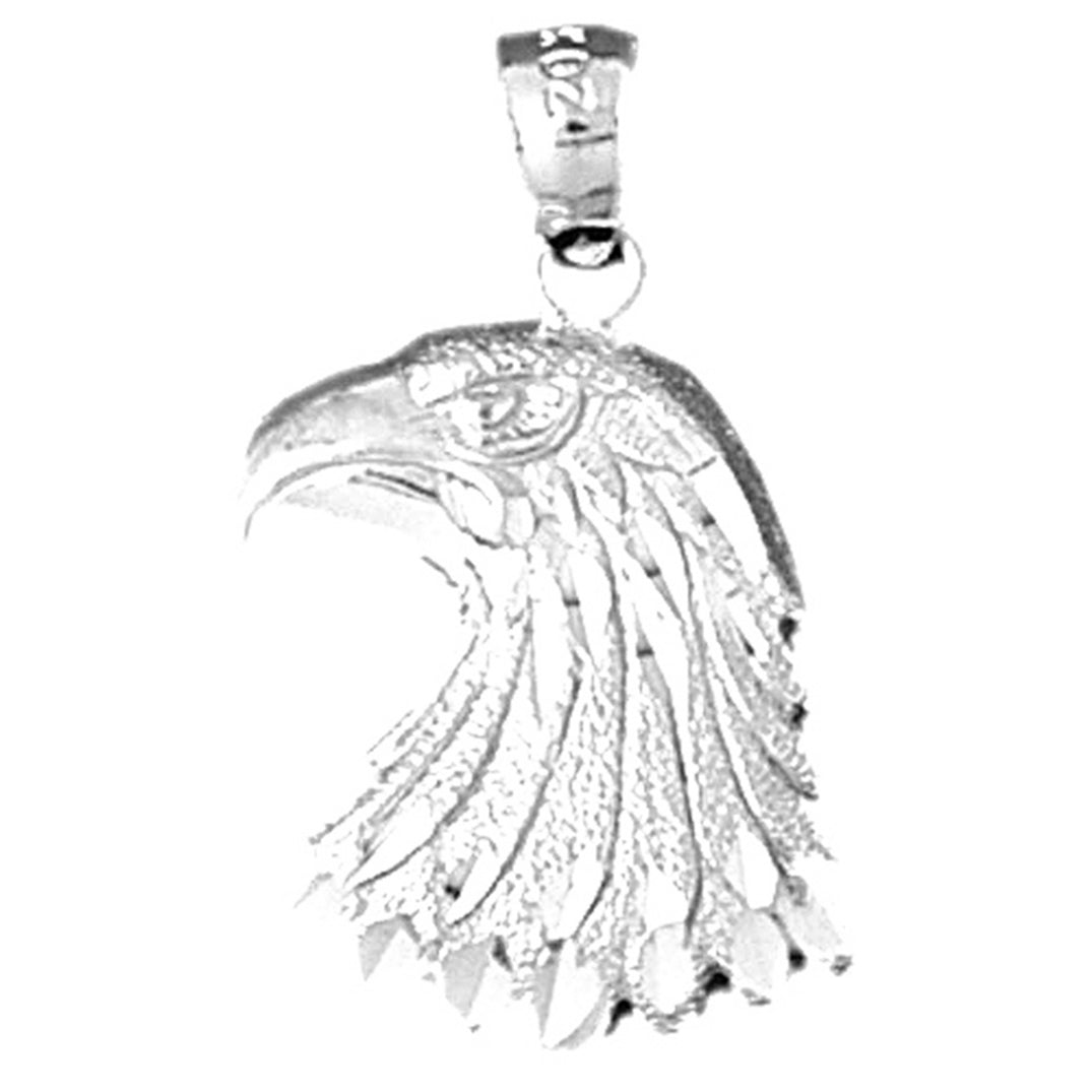 14K or 18K Gold Eagle Head Pendant