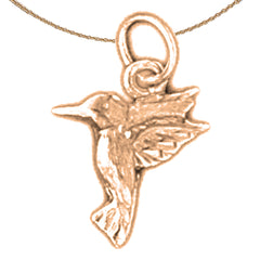 14K or 18K Gold Hummingbird Pendant