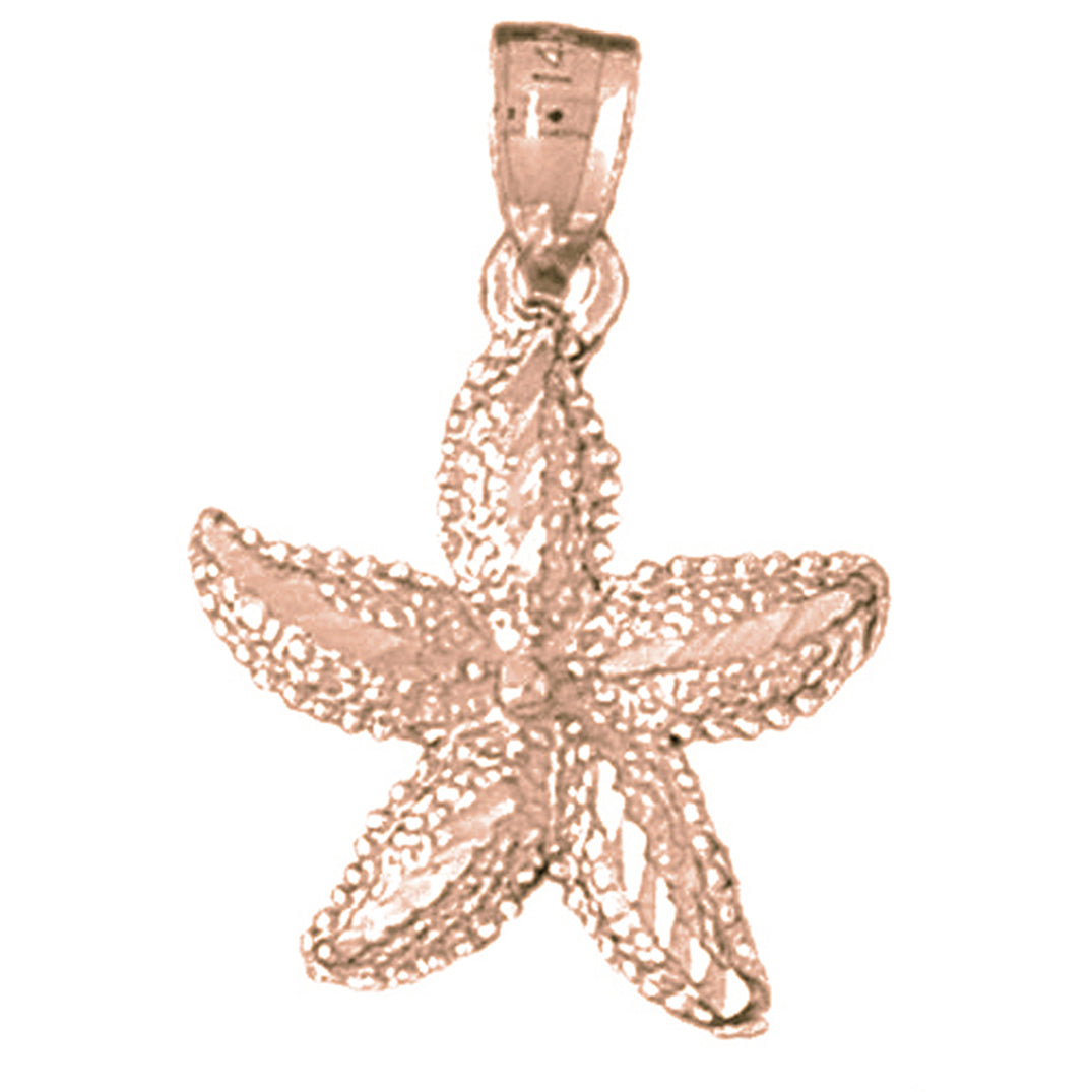 10K, 14K or 18K Gold Starfish Pendant