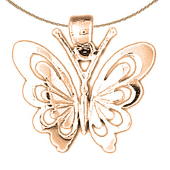 14K or 18K Gold Butterfly Pendant