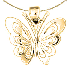 14K or 18K Gold Butterfly Pendant