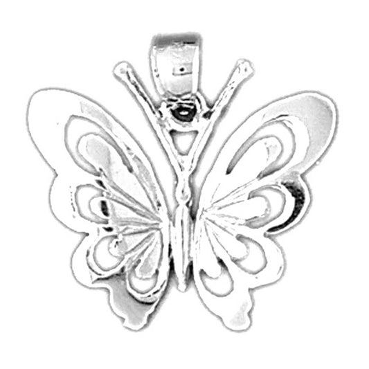 14K or 18K Gold Butterfly Pendant