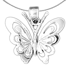 14K or 18K Gold Butterfly Pendant