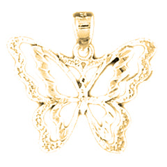 14K or 18K Gold Butterfly Pendant