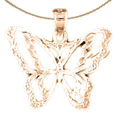 14K or 18K Gold Butterfly Pendant