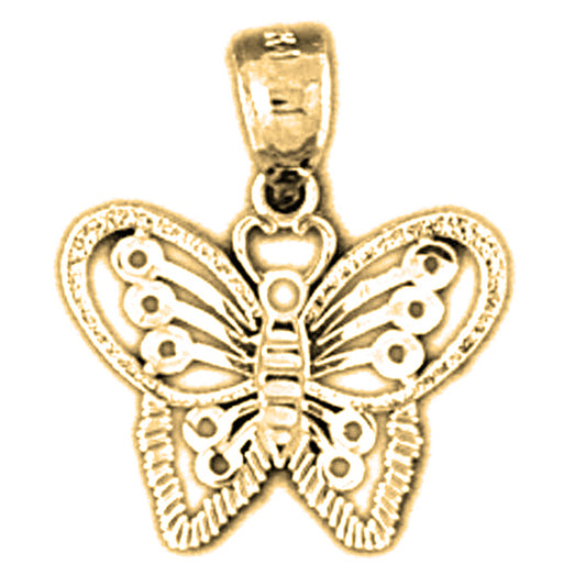 14K or 18K Gold Butterfly Pendant