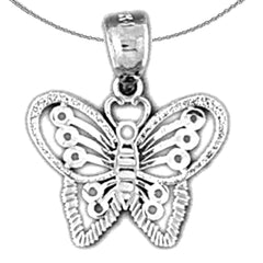 14K or 18K Gold Butterfly Pendant