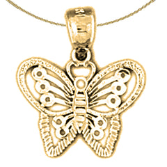 Schmetterlingsanhänger aus 14 Karat oder 18 Karat Gold