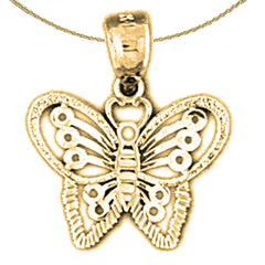 14K or 18K Gold Butterfly Pendant