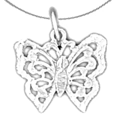 14K or 18K Gold Butterfly Pendant