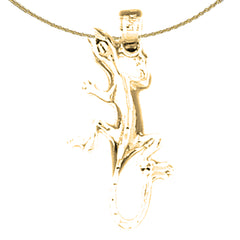 14K or 18K Gold Gecko Pendant