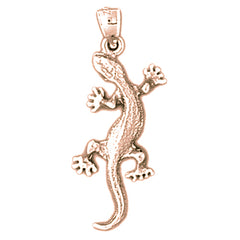 14K or 18K Gold Gecko Pendant