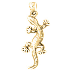 14K or 18K Gold Gecko Pendant