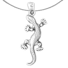 Colgante Gecko de oro de 14K o 18K