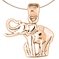 14K or 18K Gold Elephant Pendant