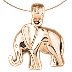 14K or 18K Gold Elephant Pendant