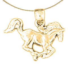 14K or 18K Gold Horse Pendant