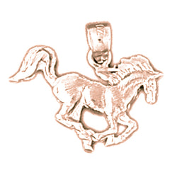 14K or 18K Gold Horse Pendant