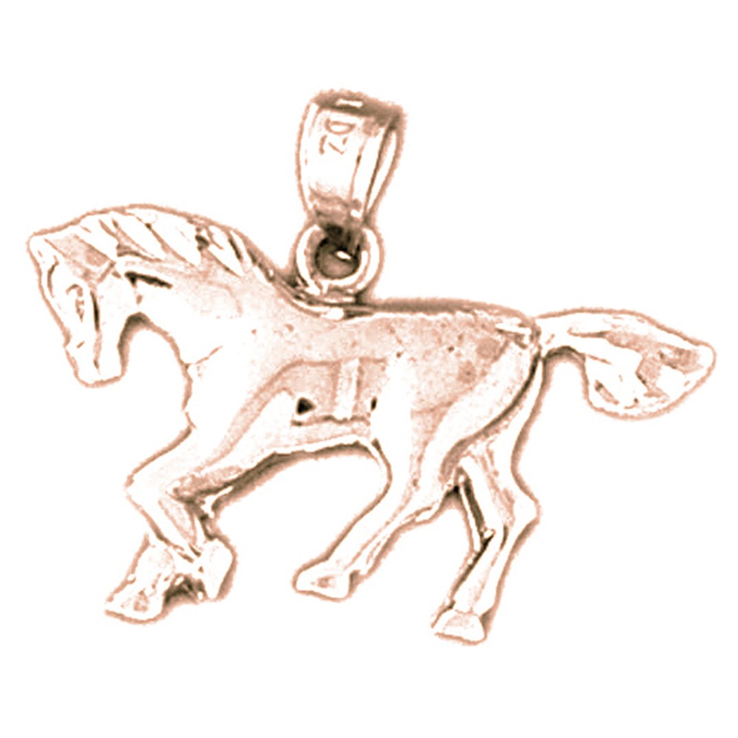 14K or 18K Gold Horse Pendant