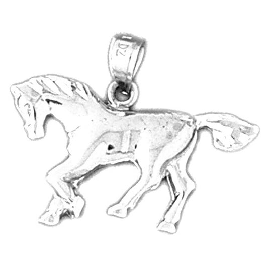 14K or 18K Gold Horse Pendant