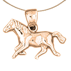 14K or 18K Gold Horse Pendant