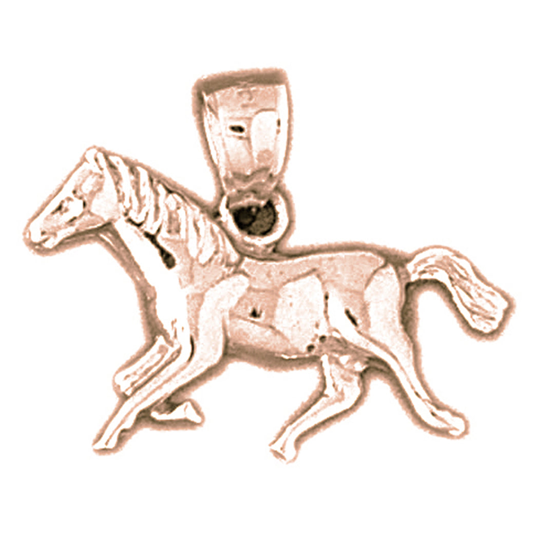 14K or 18K Gold Horse Pendant