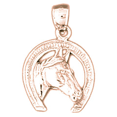 14K or 18K Gold Horse Head Pendant