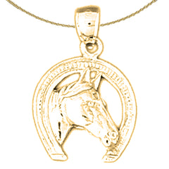 14K or 18K Gold Horse Head Pendant