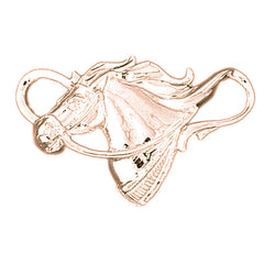 14K or 18K Gold Horse Head Pendant