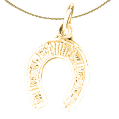 14K or 18K Gold Horse Shoe Pendant