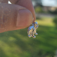 14K or 18K Gold Bulldog Pendant