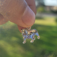 14K or 18K Gold Bulldog Pendant