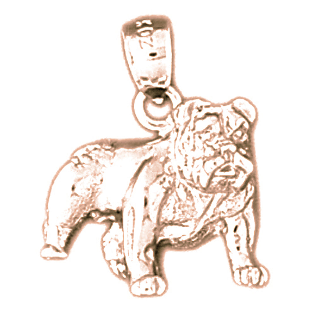 14K or 18K Gold Bulldog Pendant